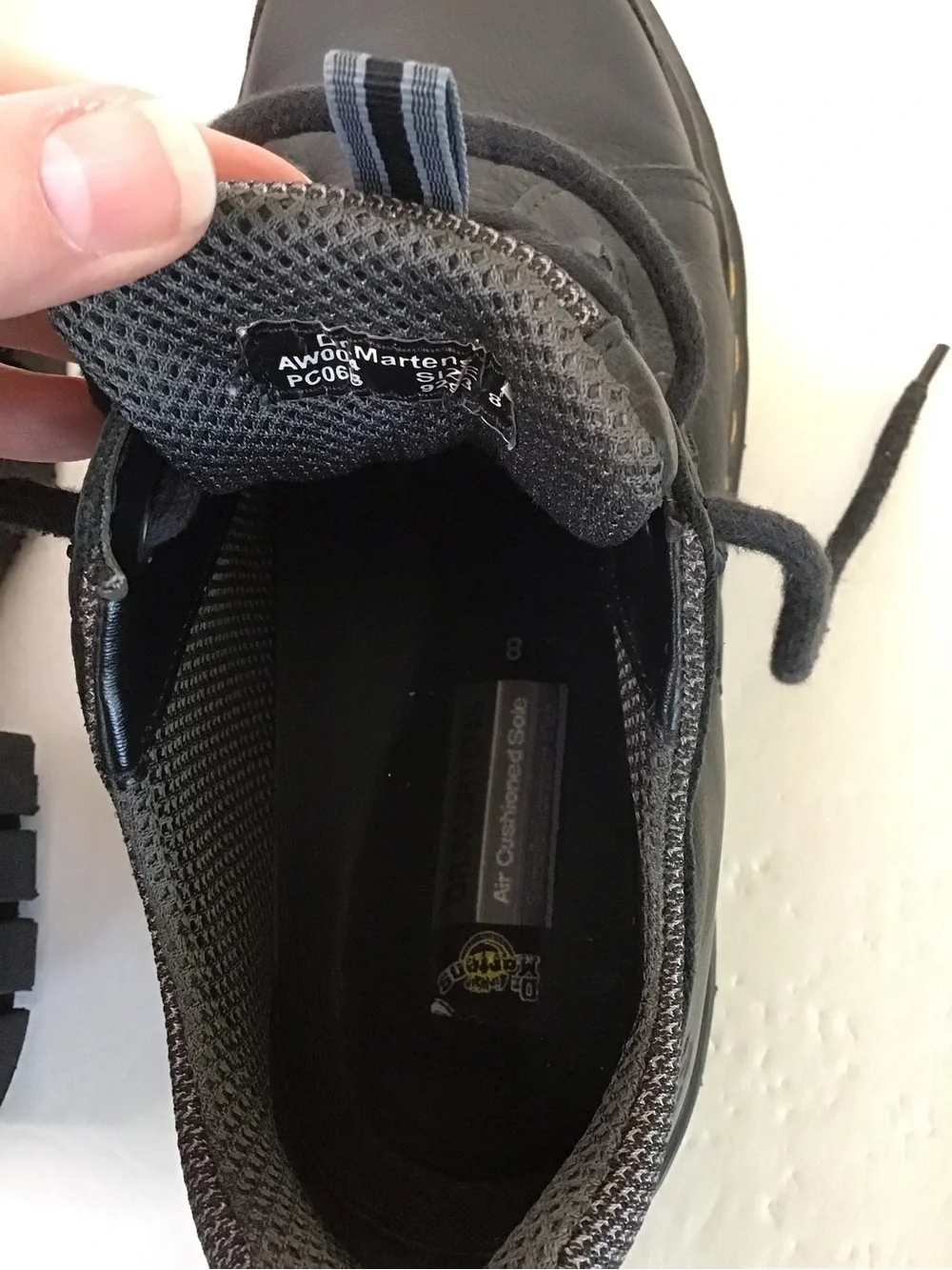 Dr. Martens Men's Vintage Y2K 9293 DM'S Black Leather Lace-Up Shoes 8